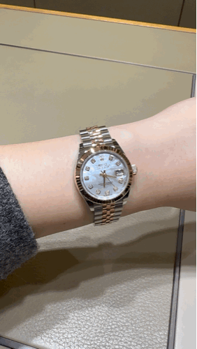 롤렉스 데이트저스트 28 로즈골드 콤비 자개 텐포