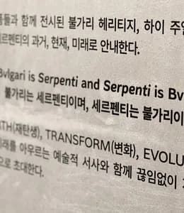 불가리 세르펜티 인피니토 전시회 오프닝 파티 공유