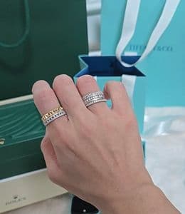 티파니 T 반지 구매 후기｜옐로우 골드·화이트 골드 레이어드