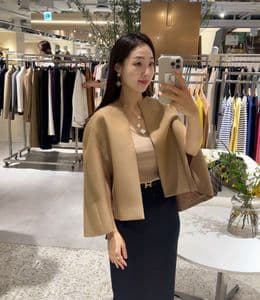 케이프 코디 추천 4가지｜반클리프 목걸이·에르메스 벨트로 완성한 간절기 데일리룩
