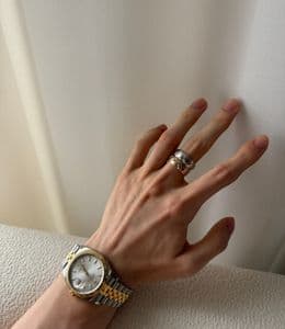 남자 시계 추천! 롤렉스 데이저스트 콤비, 샤넬/까르띠에 반지 레이어드 