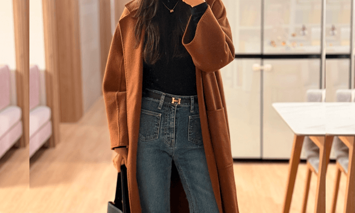 막스마라 루드밀라(구 라브로) 코트 토바코 색상 코디｜겨울 코트 추천