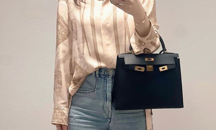 에르메스 쿼터백, 켈리 28사이즈 블랙/금장 사계절 코디 리뷰