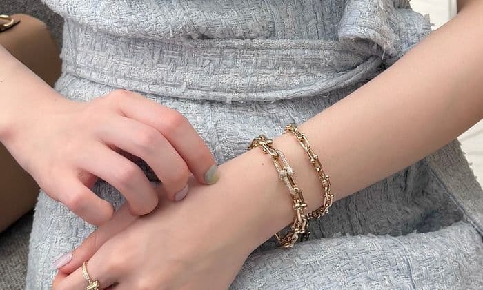 티파니 하드웨어 링크 vs 티원 팔찌 착샷 비교｜하드웨어 스몰, 미듐 사이즈 리뷰 (with. 델보 브리앙)