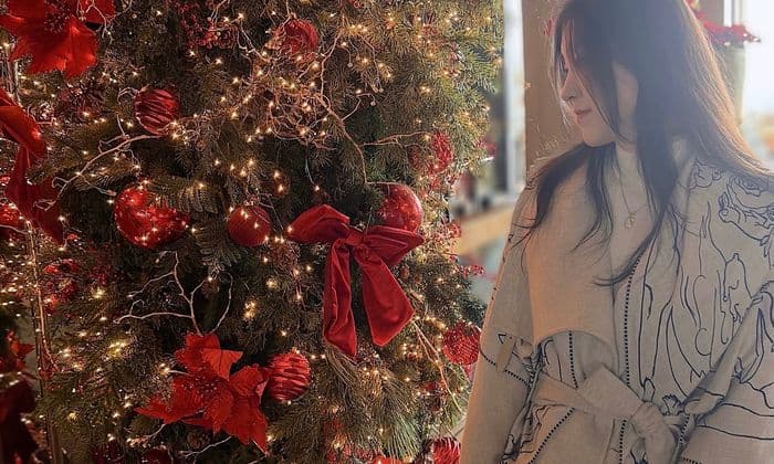 에르메스 트라이앵글 숄로 완성한 연말룩｜트리 명소 추천 (feat. 켈리 25 에토프/금장)