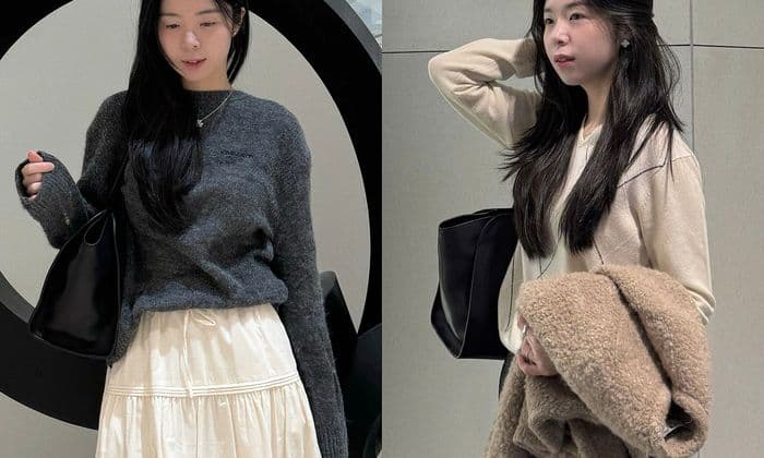 더로우 말로백 블랙 OOTD 모음 (feat. 반클리프 프리볼 목걸이·빈티지 다이아)