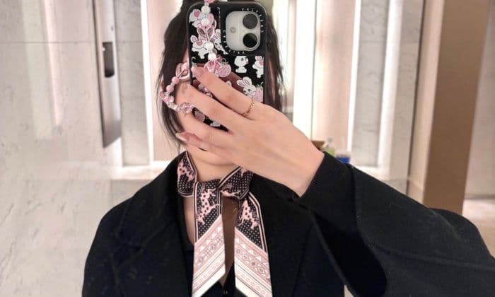 에르메스 핑크 반다나 트윌리 연출법 3가지 & 미니 에블린 꾸미기