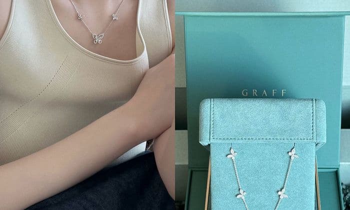 화이트골드 다이아 목걸이 추천 | 그라프 버터플라이 5모티브 실착 후기