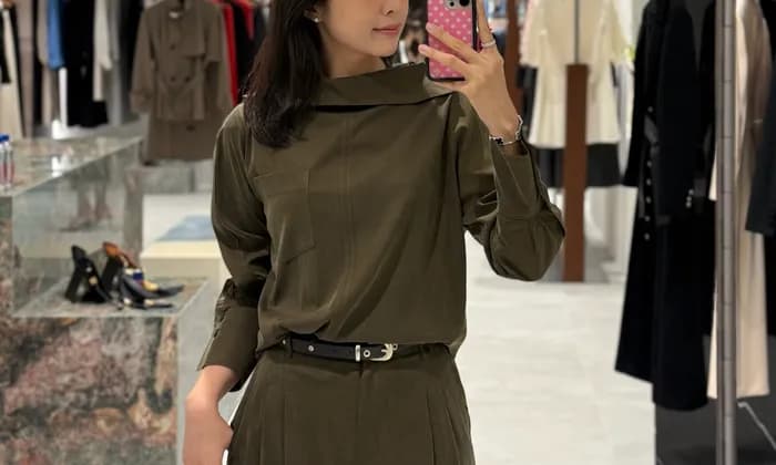 가을 데일리룩, 미샤 가을 신상 트렌치코트 및 카키 셋업 착용 후기 (feat. 밍크 베스트)