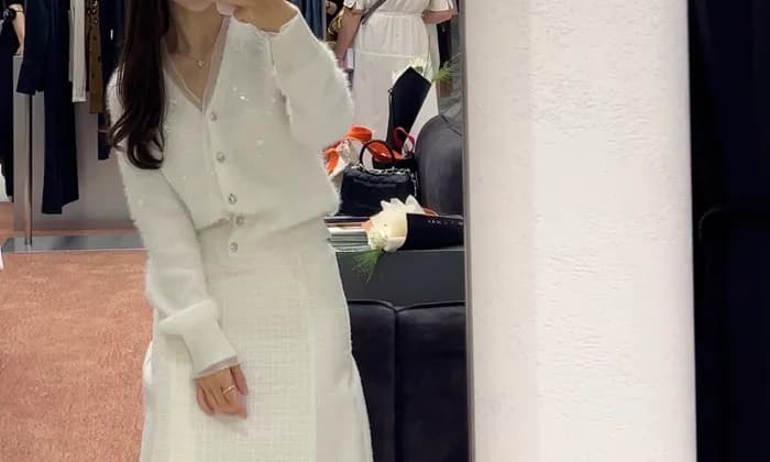 미샤 가을 신상 원피스, 트위드 자켓 셋업 착용 후기