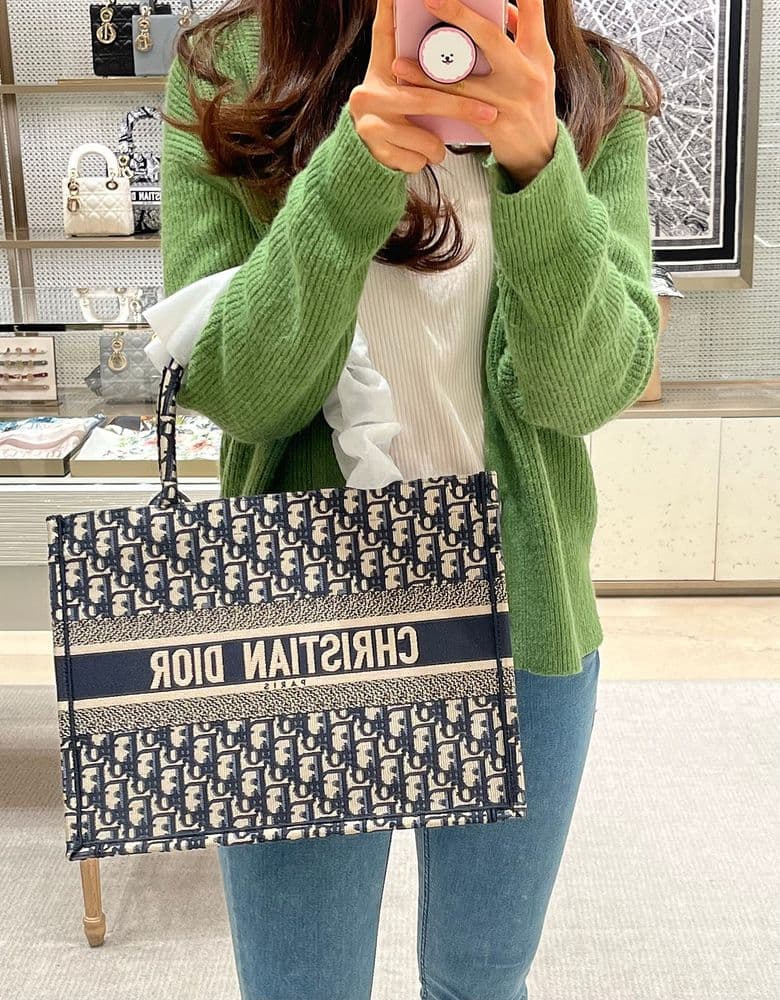 Dior Book Tote Medium Oblique (compared to the Small)