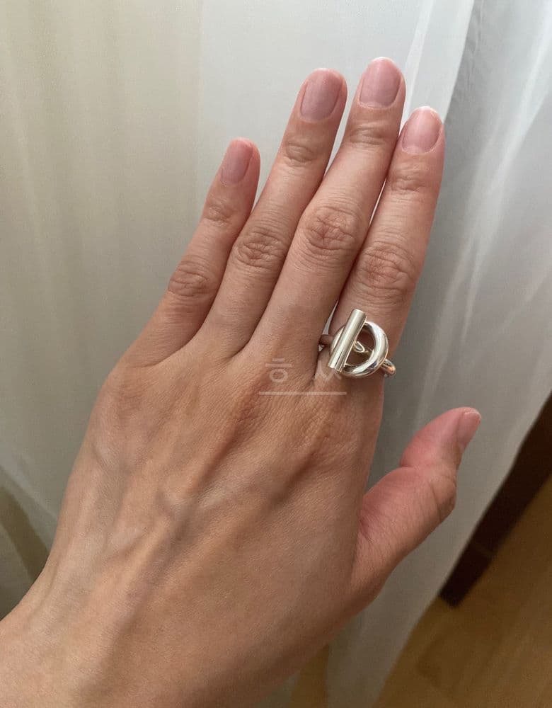 Hermès Echappée Silver Ring