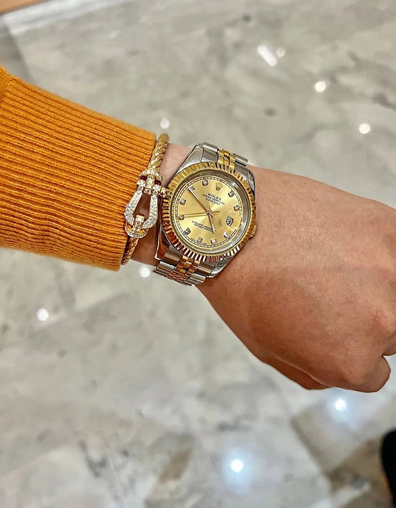 롤렉스 데이트저스트 10포인트 콤비
