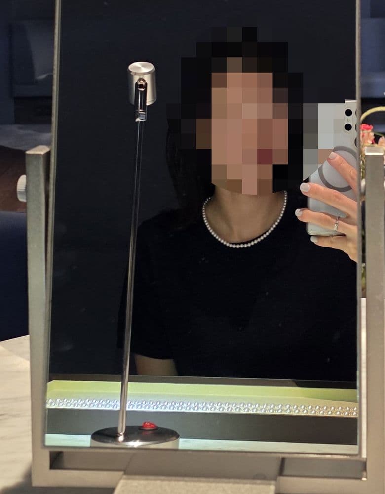 I bought a Tasaki beaded necklace.