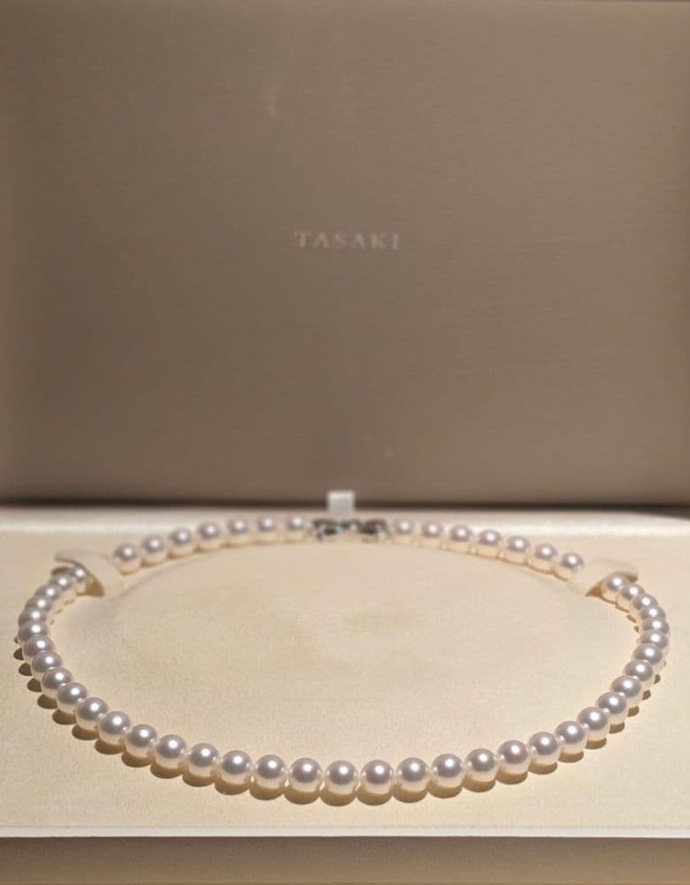 I bought a Tasaki beaded necklace.
