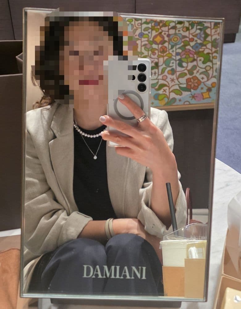 I bought a Tasaki beaded necklace.