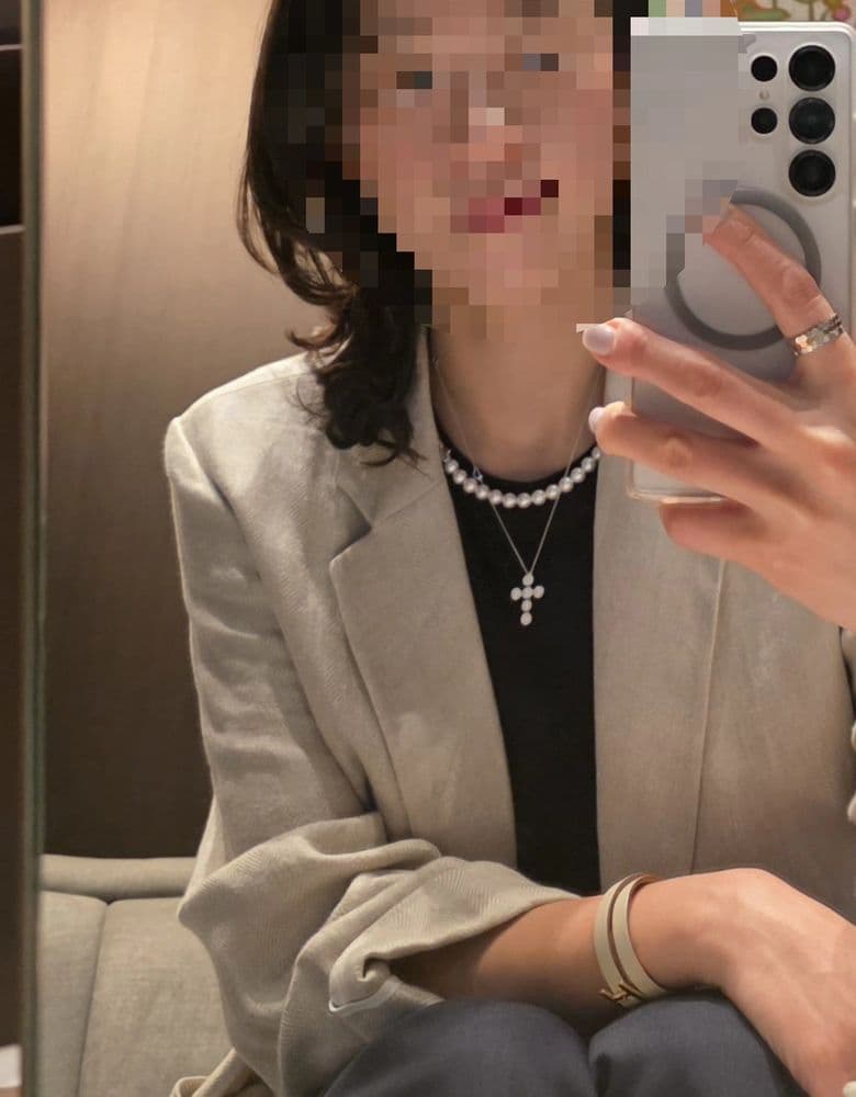 I bought a Tasaki beaded necklace.