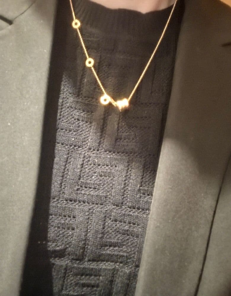 불가리 비제로원 미니 로즈골드 네크리스