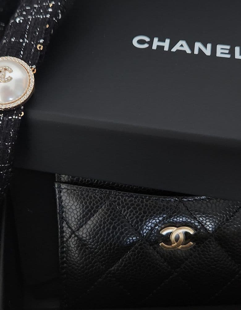 샤넬 클래식 카드홀더 금장