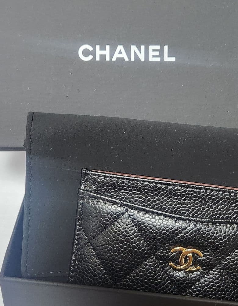 샤넬 클래식 카드홀더 금장