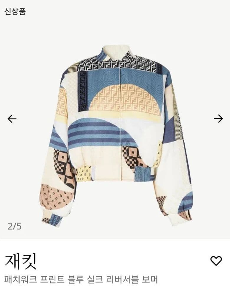 Just sharing my thoughts on the Fendi Patchwork Print Blue Silk Reversible Bomber!
