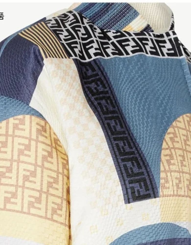 Just sharing my thoughts on the Fendi Patchwork Print Blue Silk Reversible Bomber!