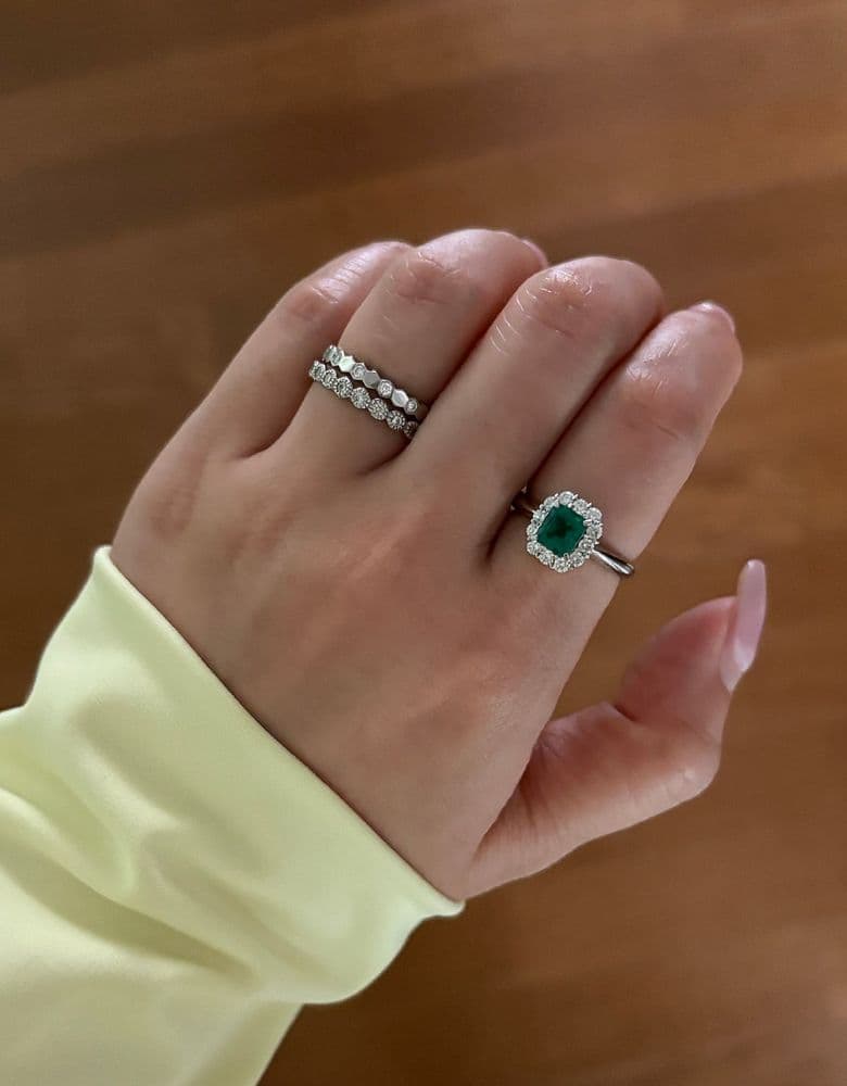 Chaumet Bee My Love Half-Paved Ring (White Gold)