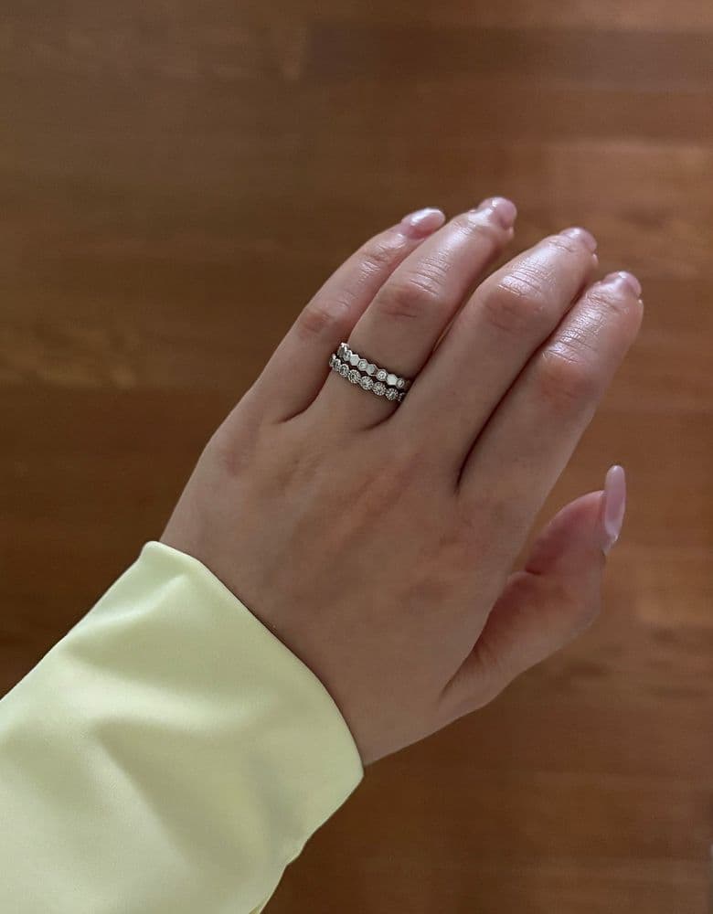 Chaumet Bee My Love Half-Paved Ring (White Gold)