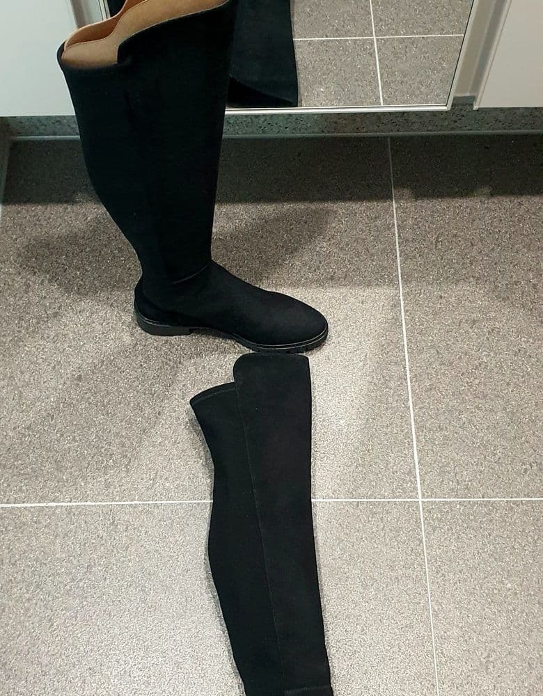 Christmas gift: Stuart Weitzman City suede over-the-knee boots.