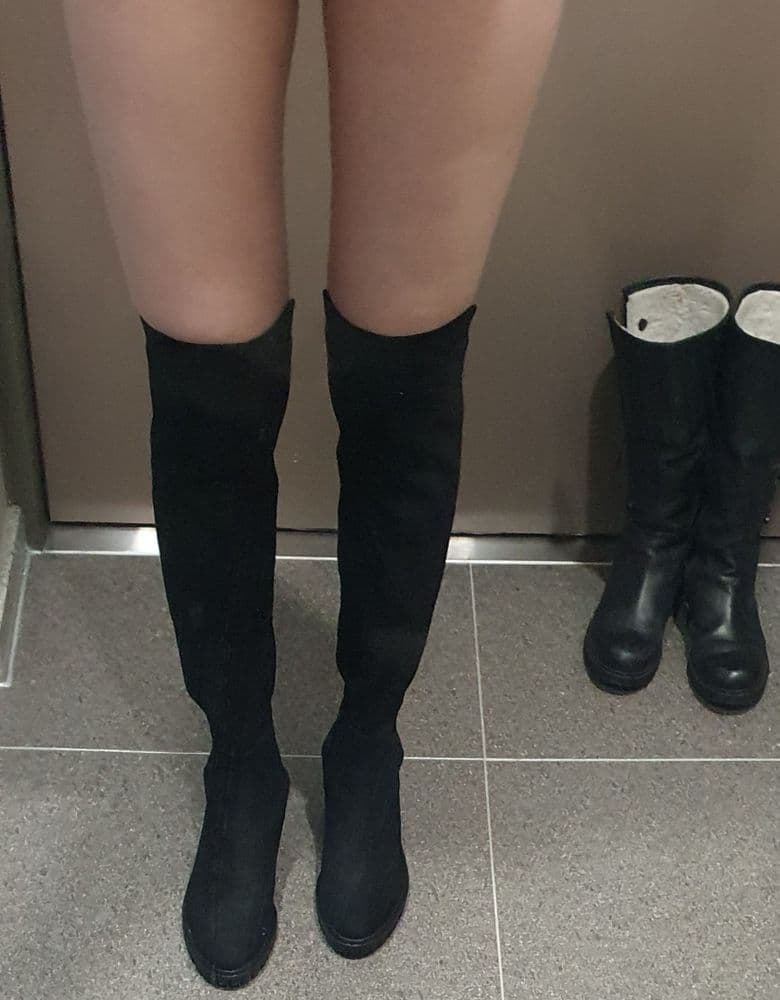 Christmas gift: Stuart Weitzman City suede over-the-knee boots.