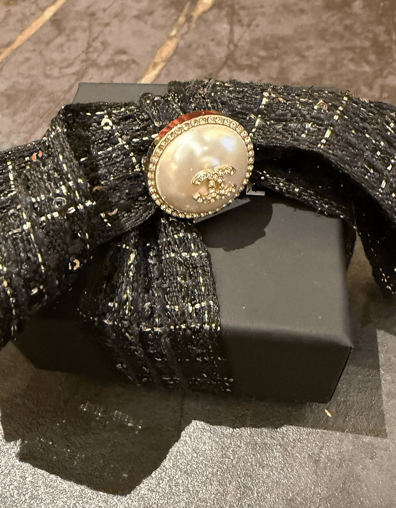 Chanel custom jewelry, earrings with a subtle twist on the classic CC design!