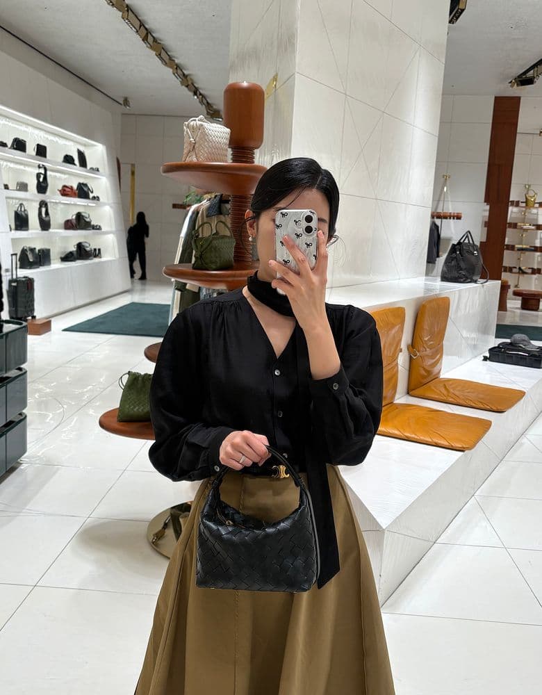 Bottega Veneta Wallis in Black - I bought it with my own money.