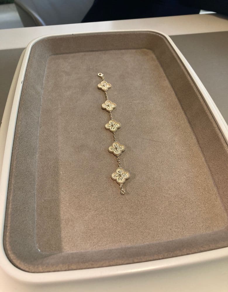 Van Cleef & Arpels Alhambra 5 Motif Bracelet, Yellow Gold