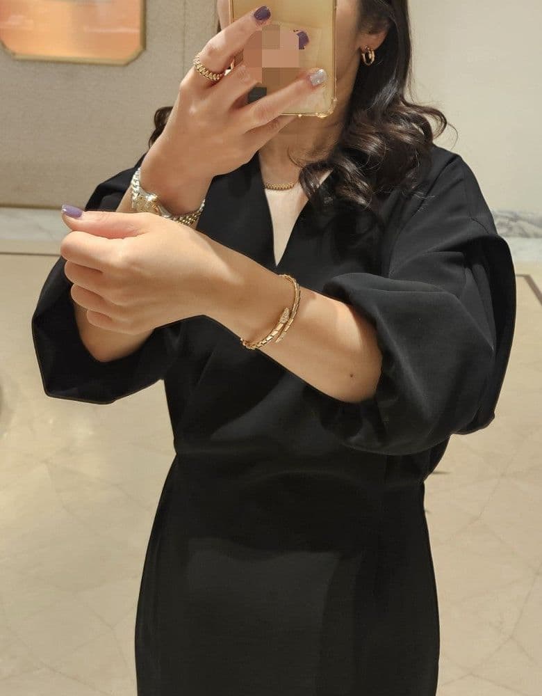 불가리 세르펜티 데미파베 팔찌, 세르펜티 이어링 플레인