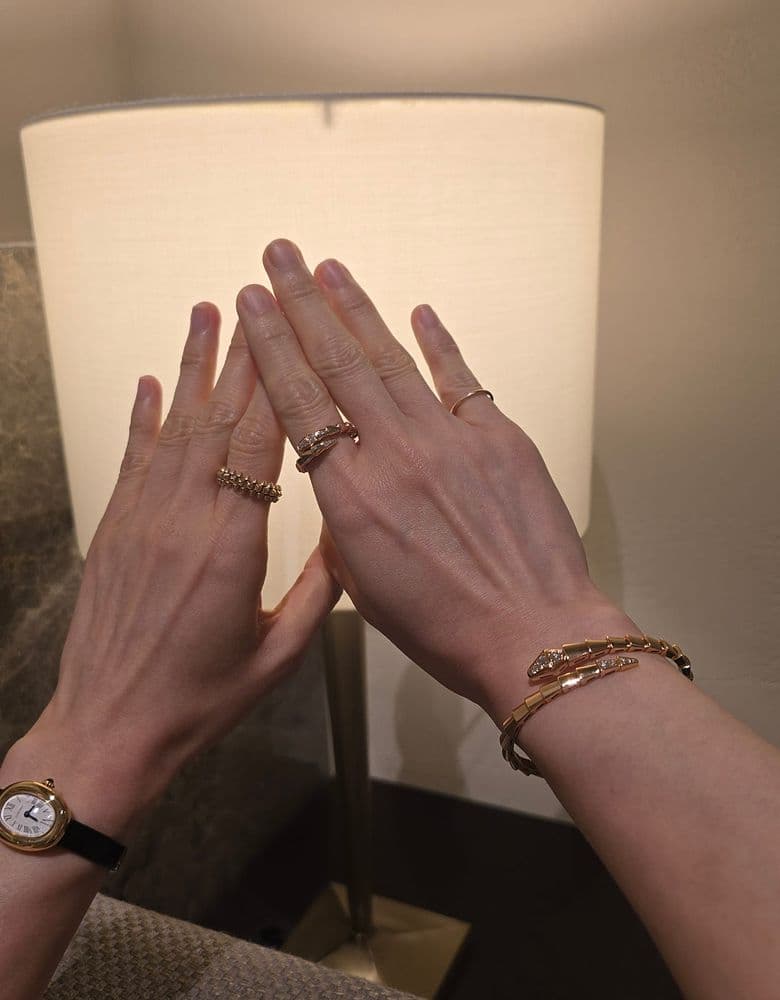 Bulgari Serpenti Demi Pavé Rose Gold, size 15.