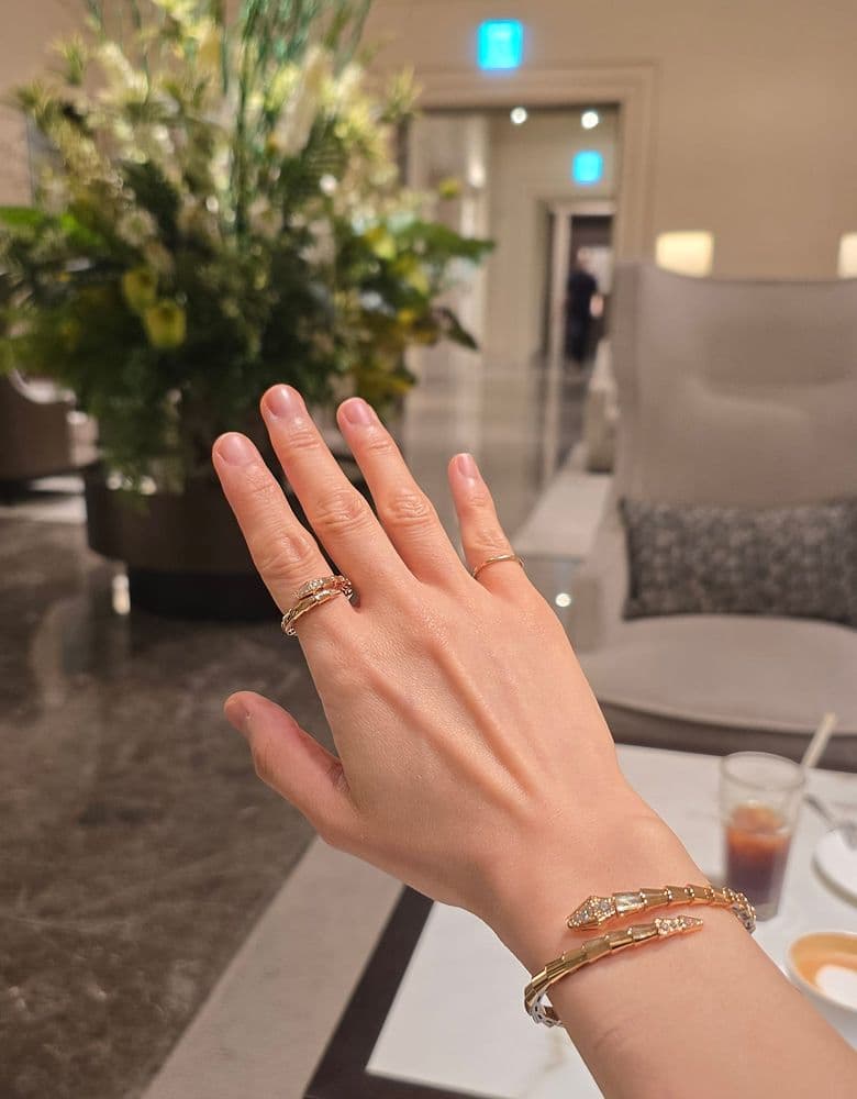 Bulgari Serpenti Demi Pavé Rose Gold, size 15.