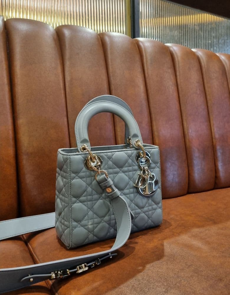 디올 레이디백 스톤그레이