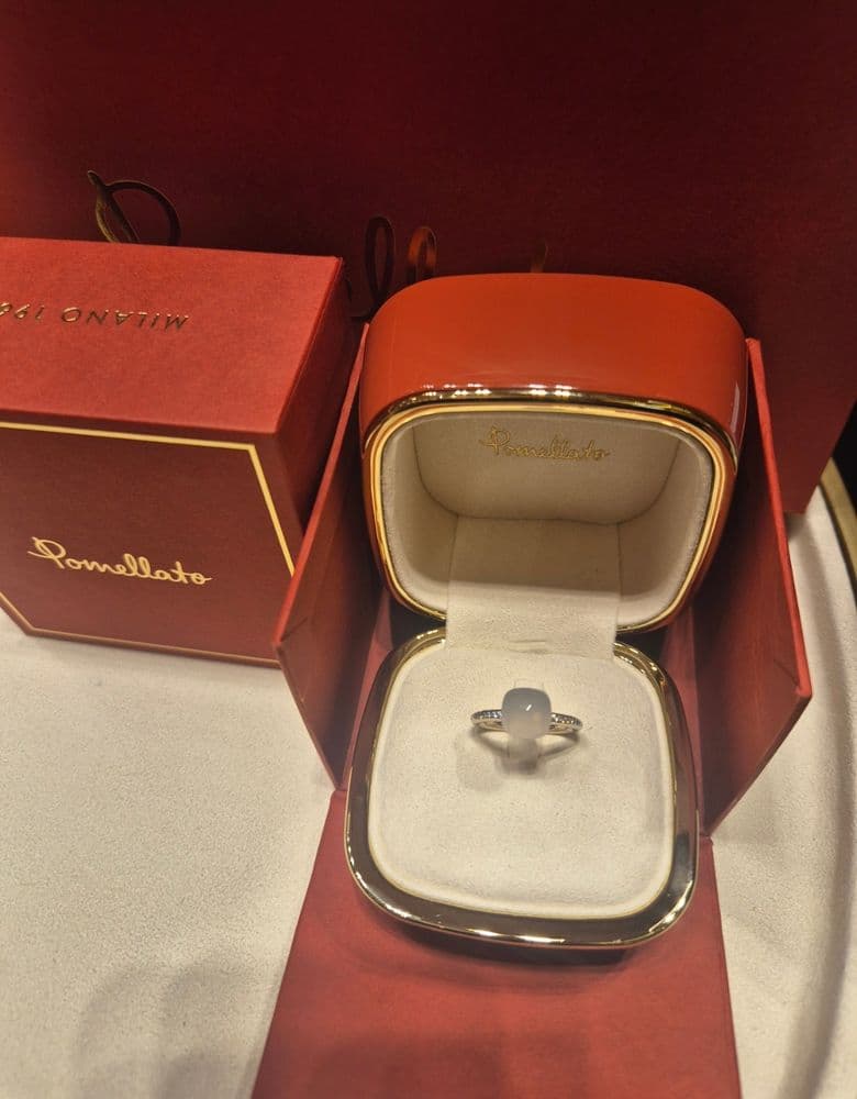 Pomellato Milky Quartz Ring