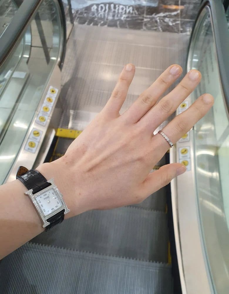 쇼메 비드쇼메 반지 화골(화이트 골드)