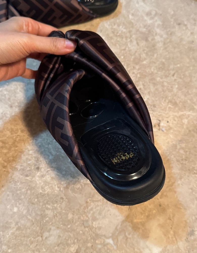 Fendi satin slippers