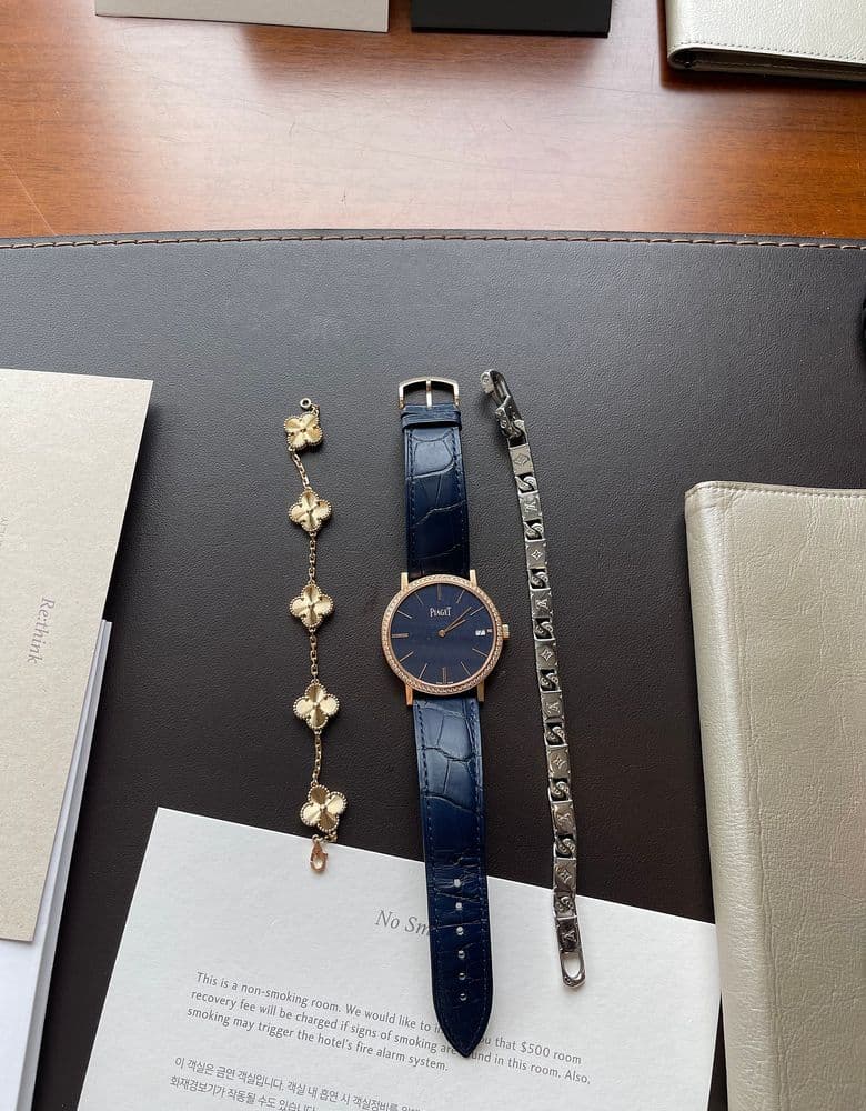 반클리프 기요세 5모티브 팔찌 옐골(옐로우 골드)