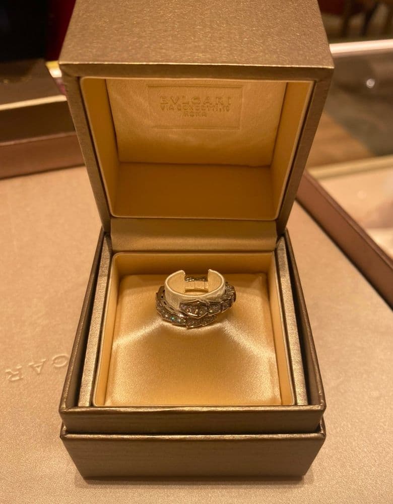 Bulgari Serpenti Full Pave Necklace & Ring