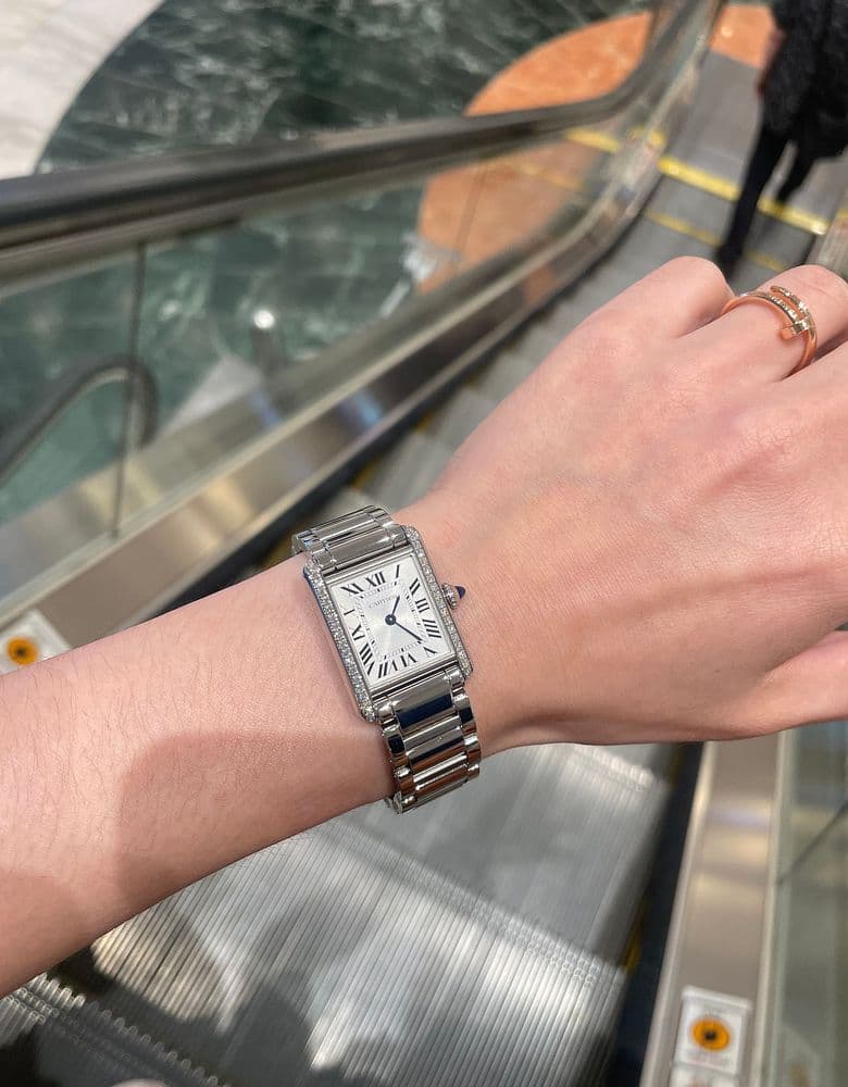 까르띠에 탱크머스트 다이아 파베