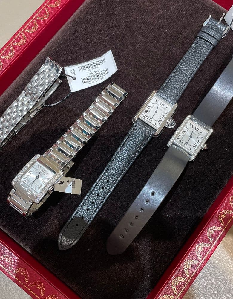 까르띠에 탱크머스트 다이아 파베