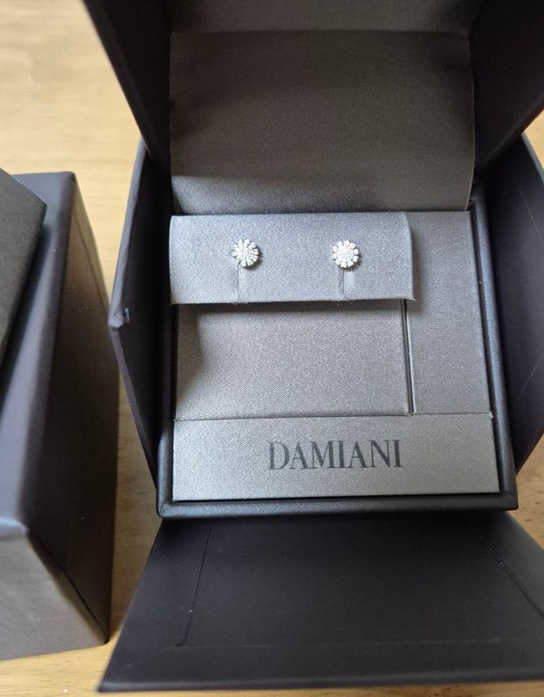 Damiani earrings, full diamonds.