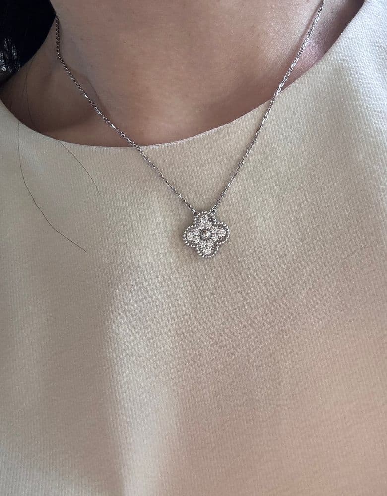 Van Cleef & Arpels Vintage Alhambra diamond necklace