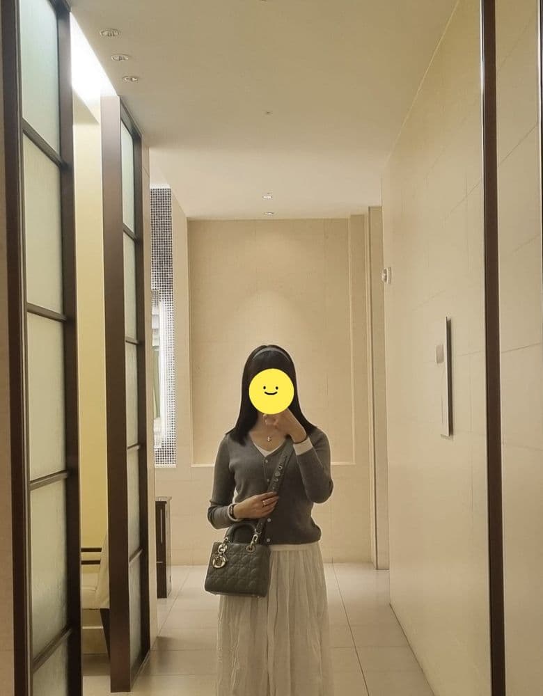 Dior Lady Dior Bag, Stone Grey