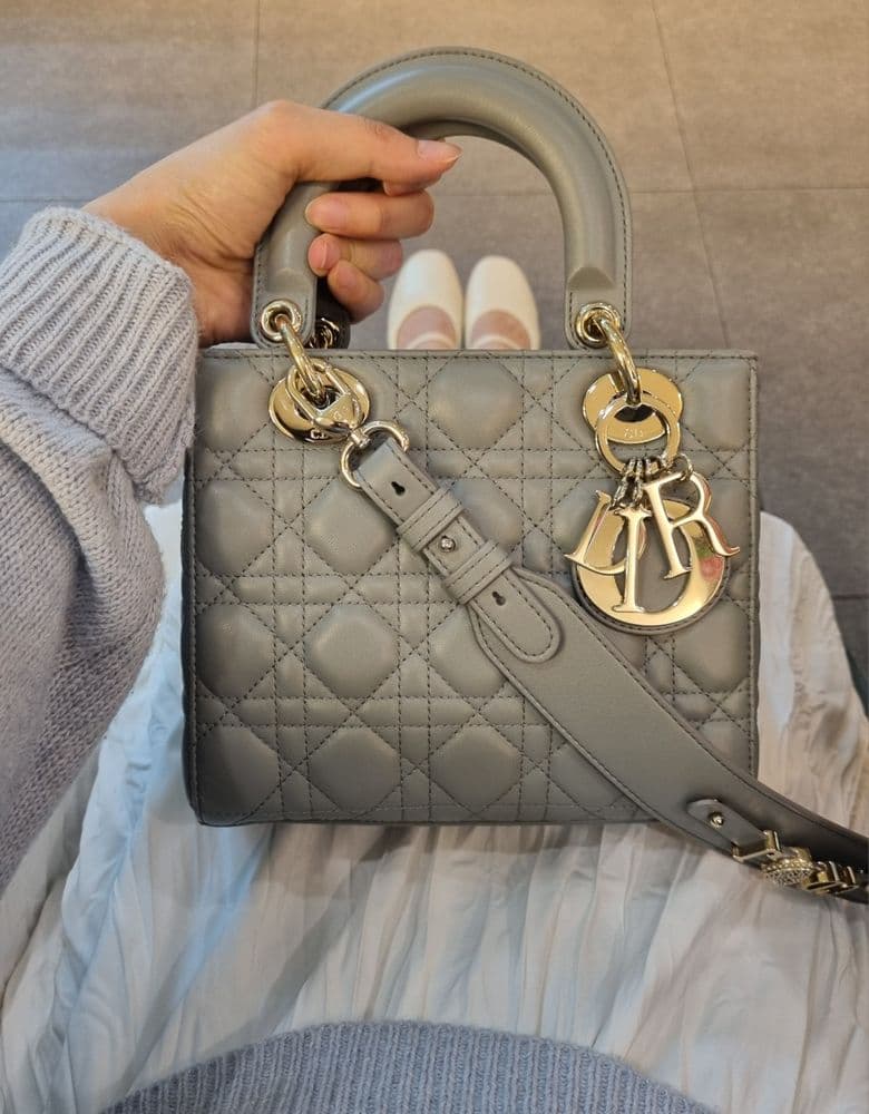 Dior Lady Dior Bag, Stone Grey