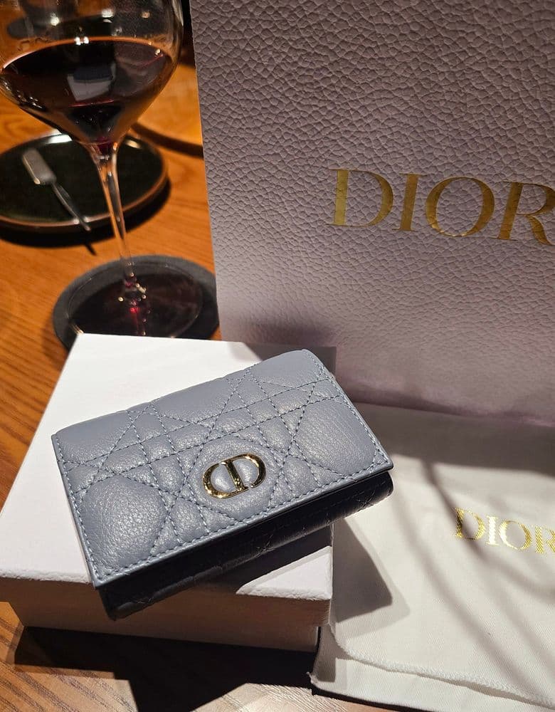 디올 카로 글리신 지갑 블루