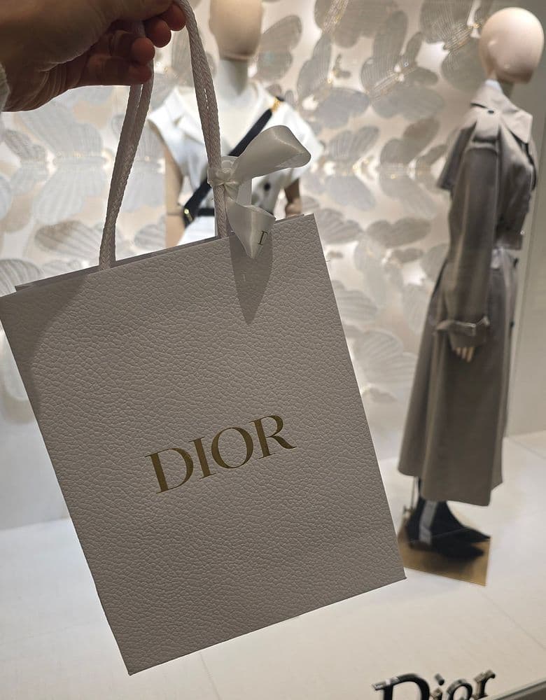 디올 카로 글리신 지갑 블루